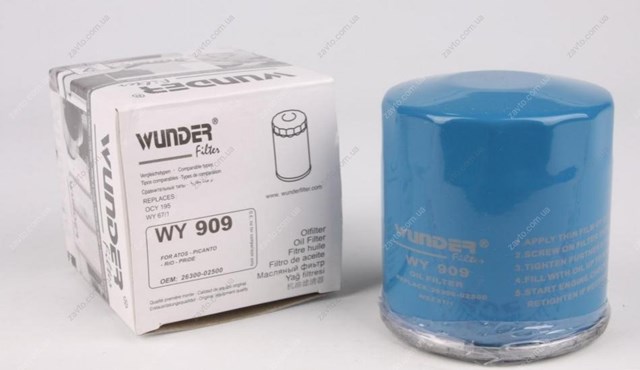 Масляний фільтр двигуна Wunder WY909 ціна, від 5.21 USD
