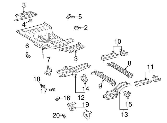  Заглушка днища кузова Toyota Auris 