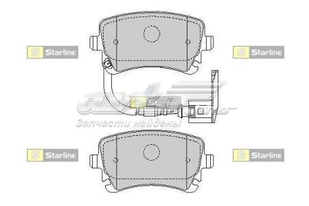SBDS826P Starline Колодки гальмівні задні, дискові