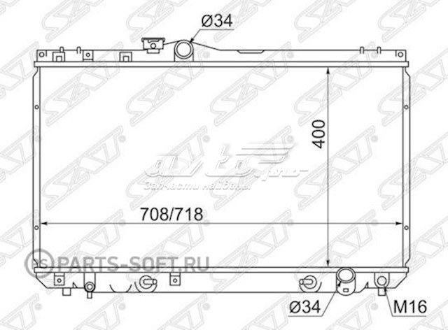 Радіатор охолодження Toyota 1640046240
