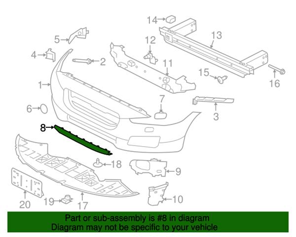 T2H10661LML Jaguar Спойлер бампера