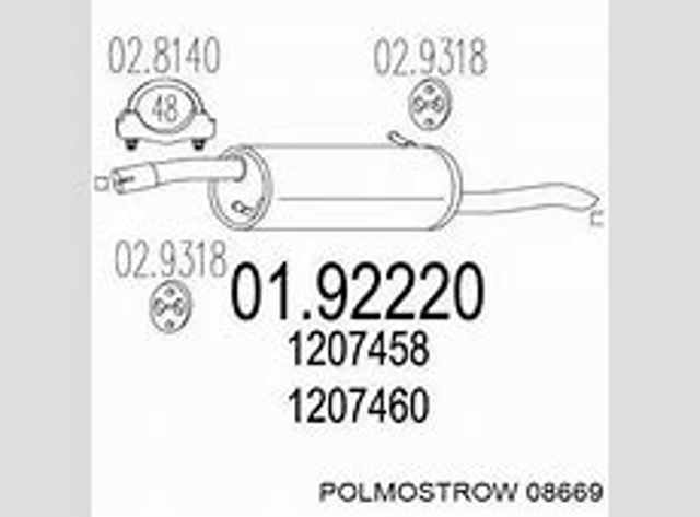 Шина бампера переднього FPS FP2804940 ціна, від 36.69 USD