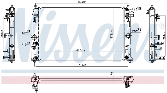 Купити MF4221367672 Toyota Радіатор двигуна