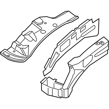 Панель бризковика (лонжерону) моторного відсіку, права Nissan Pathfinder (R51) (Нісан Патфайндер)