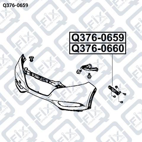 Направляюча переднього бампера, ліва Q-fix Q3760659 ціна, від 3.66 USD