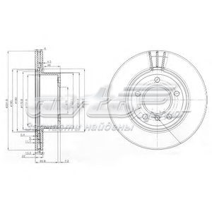 Диск гальмівний передній BG3900C Delphi