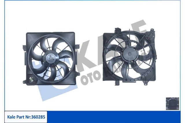 253802S000 Doowon Дифузор радіатора охолодження, в зборі з мотором і крильчаткою