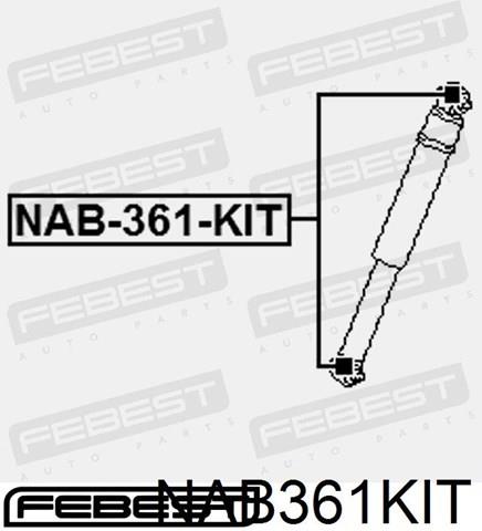 Сайлентблок амортизатора заднього FEBEST NAB361KIT