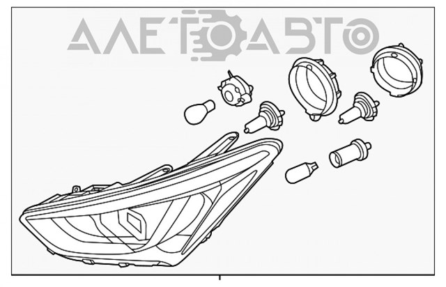 Фара ліва 921014Z010 Hyundai/Kia