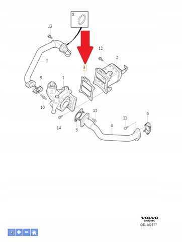 Прокладка EGR-клапана рециркуляції 31370267 Volvo
