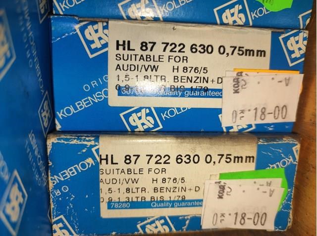 Вкладиші колінвалу, корінні, комплект, 3-й ремонт (+0,75) Kolbenschmidt 87722630