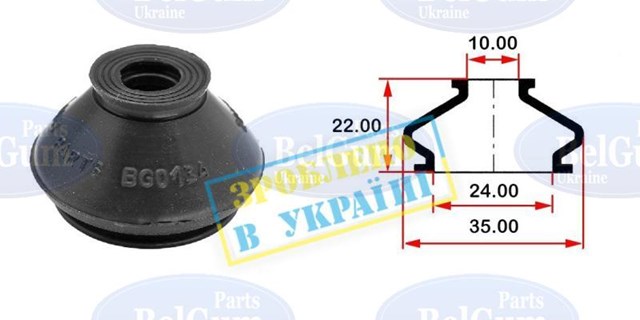 Пильник стійки стабілізатора переднього Belgum BG0134 ціна, від 0.81 USD