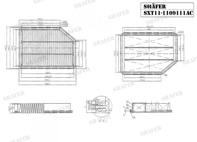 Купити SXT111109111AC Shafer Автомобільний фільтр повітря