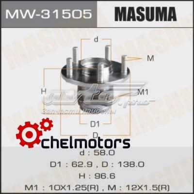 Маточини задніх коліс Masuma MW31505 ціна, від 70.97 USD