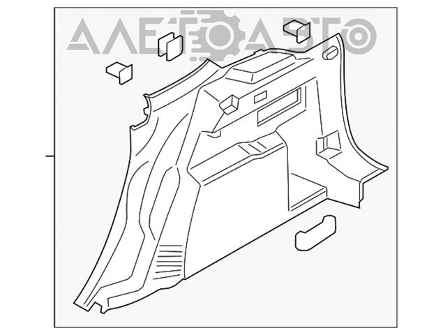Облицювання багажного відсіку, праве CJ5Z7855147AA Ford