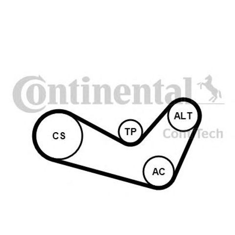Ремінь приводний, агрегатів, комплект 6PK1080K1 Continental/Siemens