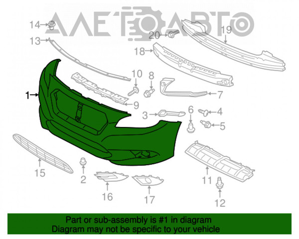Бампер на авто FPS FP6730900 ціна, від 183.28 USD