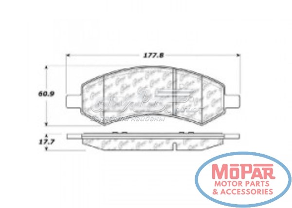 10210840 Centric Parts Передні гальмівні колодки