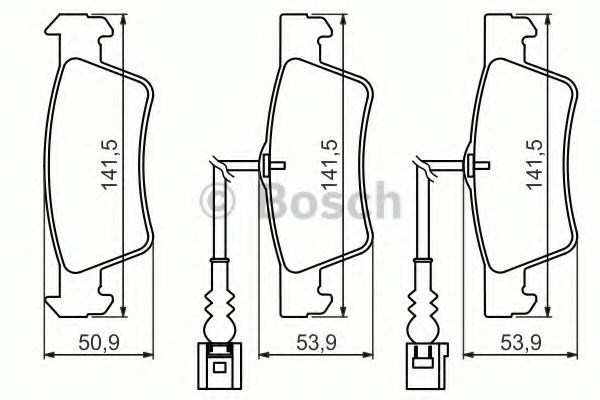 Задні гальмівні колодки 986494219 Bosch