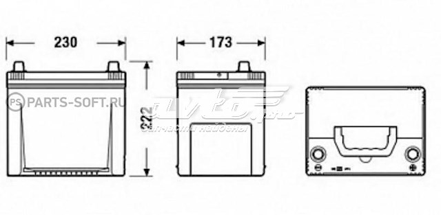 Купити Акумулятор Tudor 65 А/г (TA654)