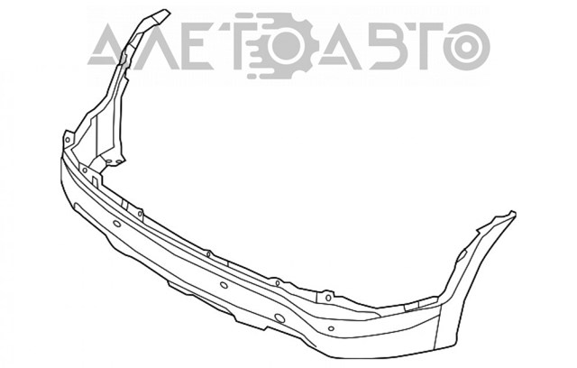 866124Z100 Hyundai/Kia Бампер задній, нижня частина