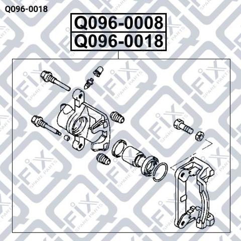 Супорт гальмівний задній лівий Q-fix Q0960018 ціна, від 48.14 USD
