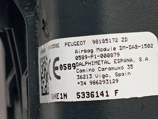 Купити 98185172ZD Peugeot/Citroen Подушка AIRBAG передня ліва