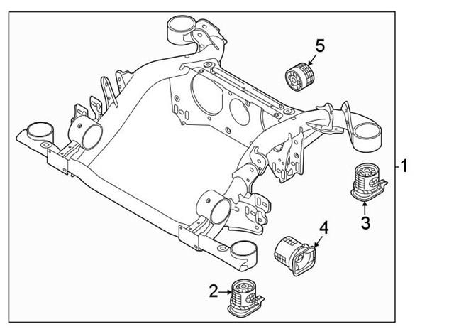 Сайлентблок передній балки/підрамника Volkswagen ID3 (E11) (Фольцваген ID3)