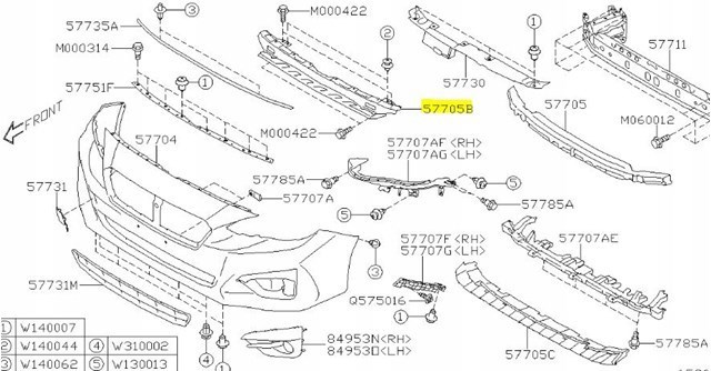  Subaru 57705FL001 ціна, від 62.44 USD