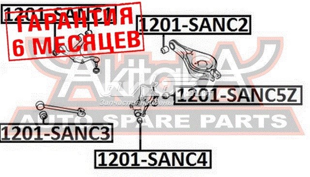 1201SANC5Z Akitaka Сайлентблок заднього кулака