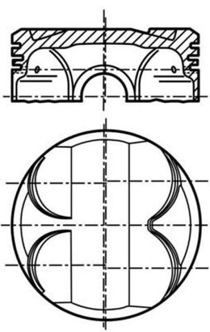 Купити 081PI00101000 Mahle Original Поршень в комплекті на 1 циліндр, STD