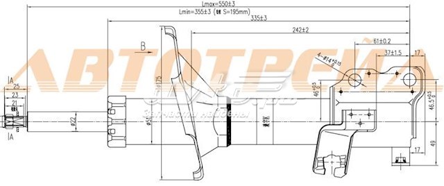 амортизатор передній, лівий ST5430331U88 амортизатор передній, лівий ST5430331U88