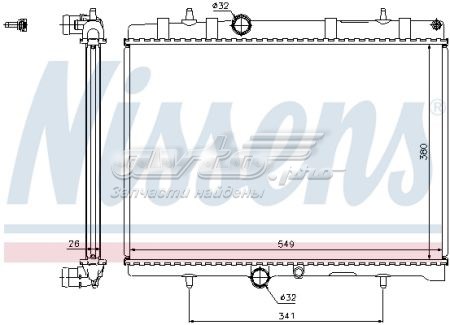 NIS63606A Nissens Радіатор охолодження двигуна