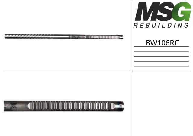 Купити BW406NLR0CR MSG Rebuilding Вал/шток рульової рейки