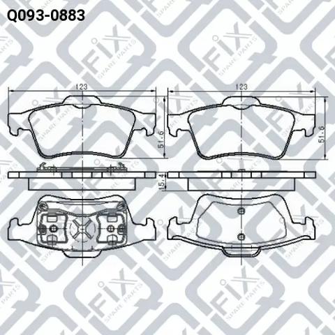 Задні гальмівні колодки Q-fix Q0930883 ціна, від 13.84 USD