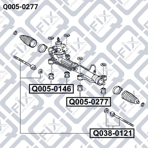 Сайлентблок кріплення рульової рейки Q-fix Q0050277