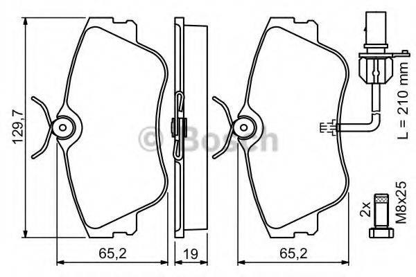 Передні тормозні колодки 986424672 Bosch