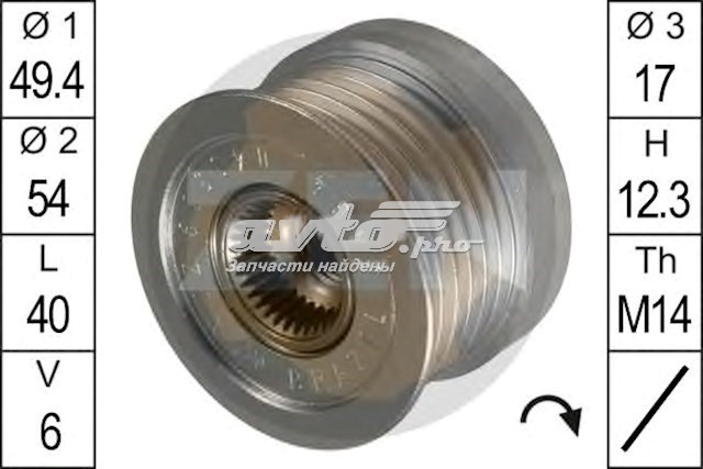 Муфта генератора ZEN ZN5464