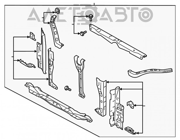 Рамка радіатора 53029SJ0009P Subaru