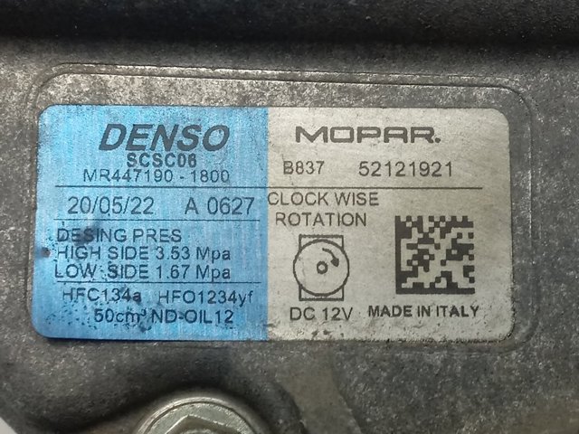 52121921 Fiat/Alfa/Lancia Компресор холодоагенту