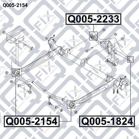 Купити Q0052154 Q-fix Сайлентблок задньої балки