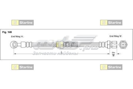 Шланг гальмівний передній Starline HAF1200 ціна, від 10.39 USD