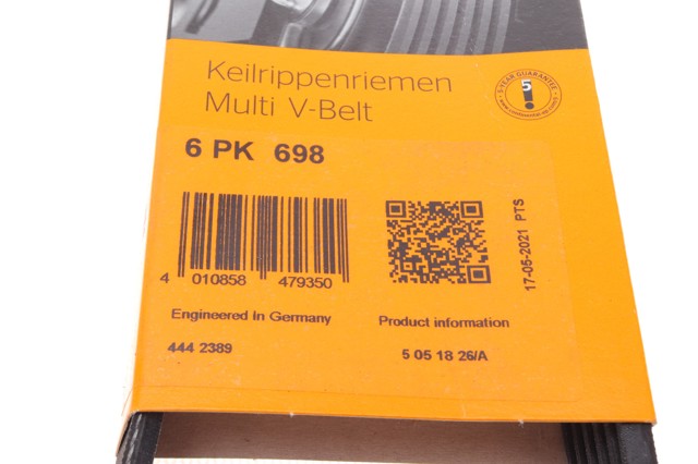 Клиновий ремінь Continental/Siemens 6PK698 ціна, від 5.68 USD