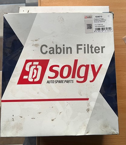 Повітряний фільтр салону Solgy 104013