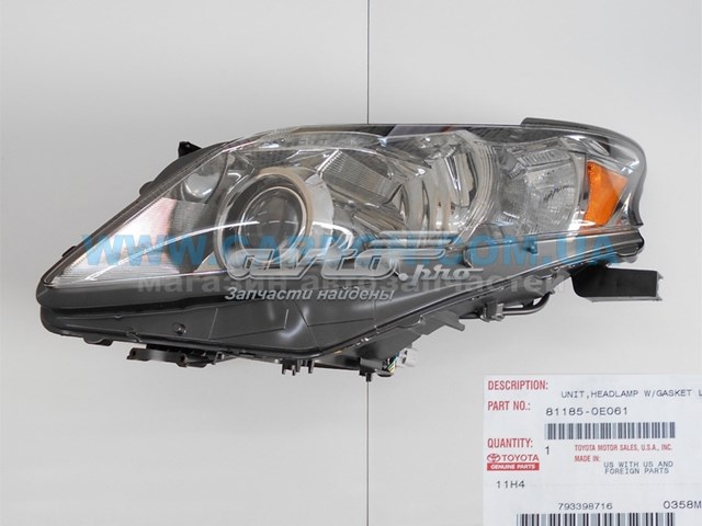 Купити 811850E061 Toyota Фари
