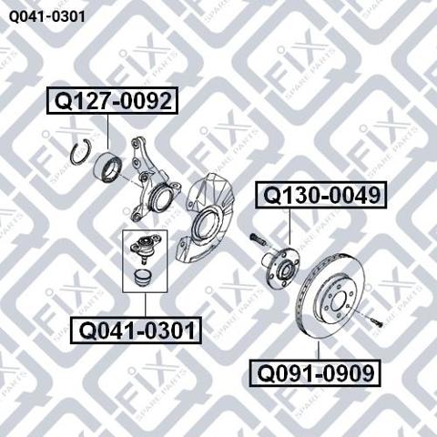 Кульова опора, нижня Q-fix Q0410301 ціна, від 10.96 USD