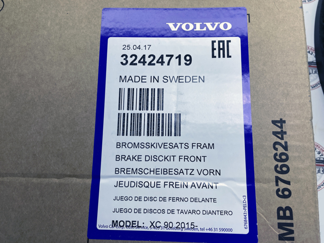 Диск гальмівний передній Volvo 32424719