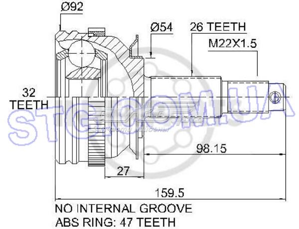 Купити ШРУС зовнішній передній Dodge Grand Caravan SE US