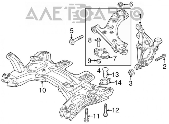 68248007AA Chrysler Поперечний важіль