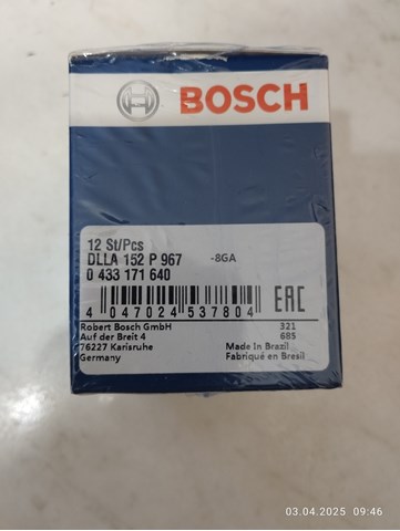 DLLA152P967 Bosch Розпилювач дизельної форсунки
